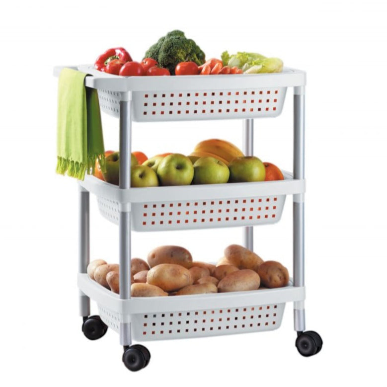 Vegetables Trolley White