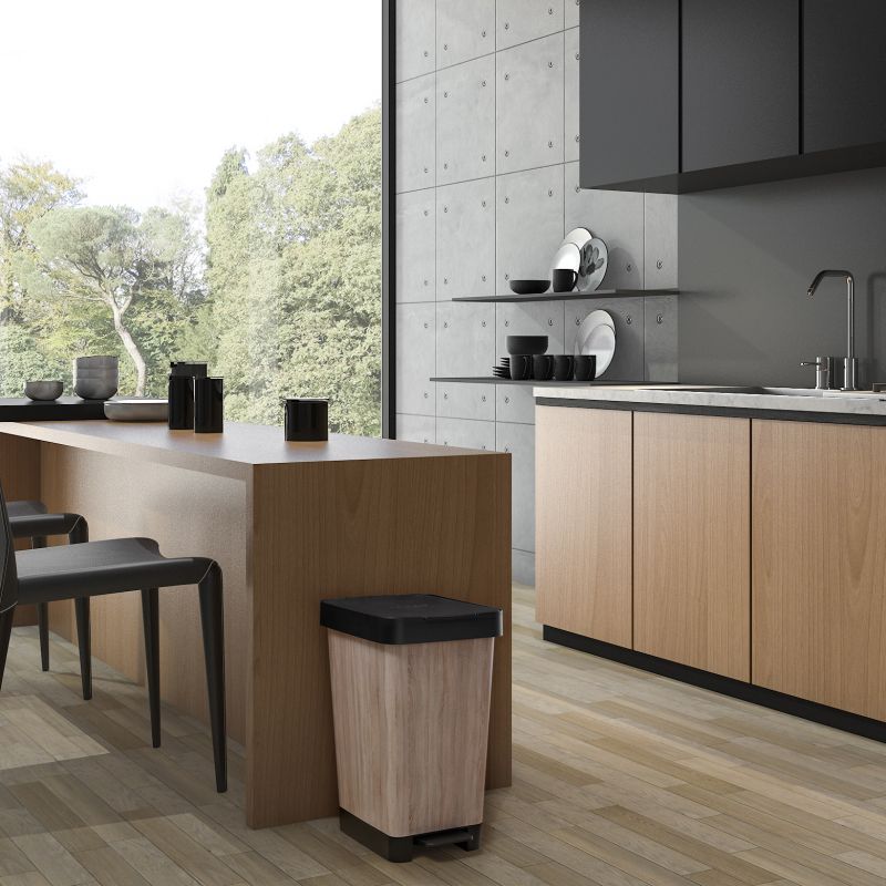 Pedal Bin 25L Deco Wood