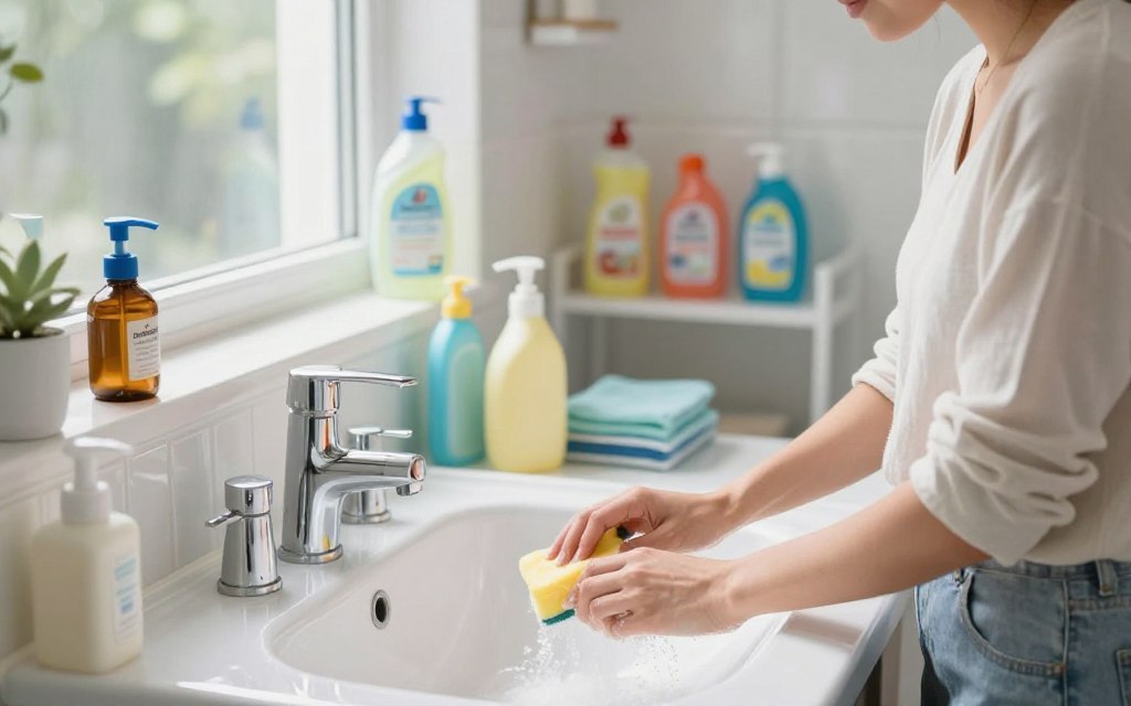 how to clean bathroom