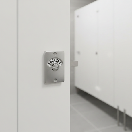 Stainless steel indicator bolt with rectangular plate and round Engaged indicator