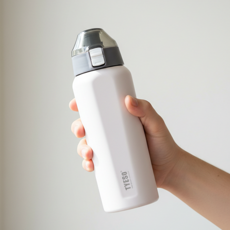 Tyeso Vacuum Insulated Sports Bottle 600ml White