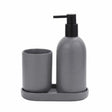 Bathroom Set Grey (Set of 3 Pcs)