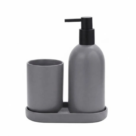 Bathroom Set Grey (Set of 3 Pcs)