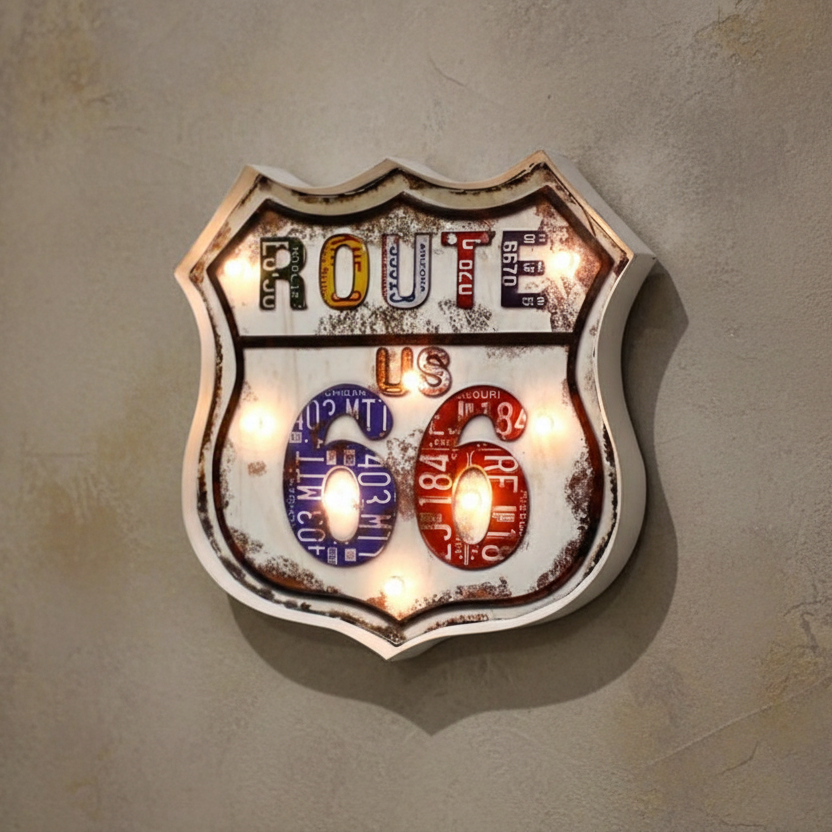 Hanging Led Frame Route 66