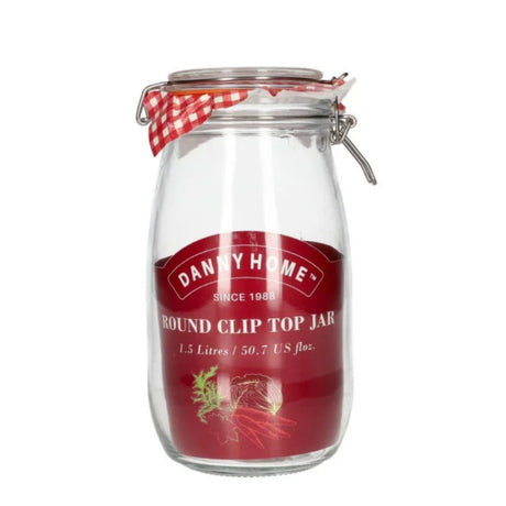 Mason Clip Lid Glass Jar 1.5L