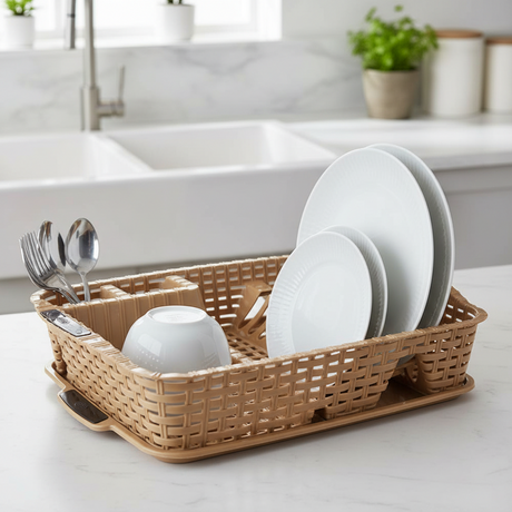 Flat Dish Drainer Beige