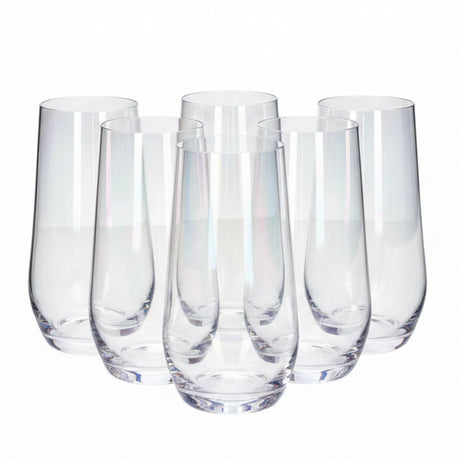 Shining Crystal Drinking Glass Set 6Pcs 550ml