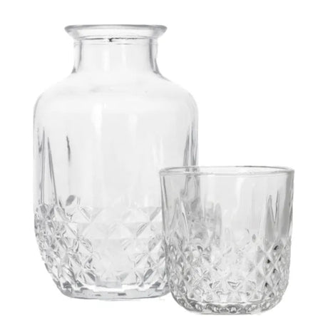 Water Carafe & Drinking Glass Set 600ml
