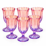 Drinking Glass Set 6pcs Pink & Purple