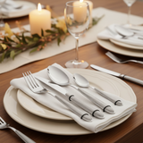 Stainless Steel Cutlery Set 24pcs Grey/White
