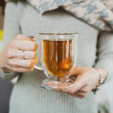 Set Of 2 Double Wall Latte Glasses 250ml