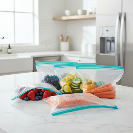 10 Units Big Freezing Bag With Zip 30x40+2cm