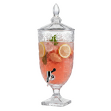 Elegant Crystal Cut Glass Beverage Dispenser 3L