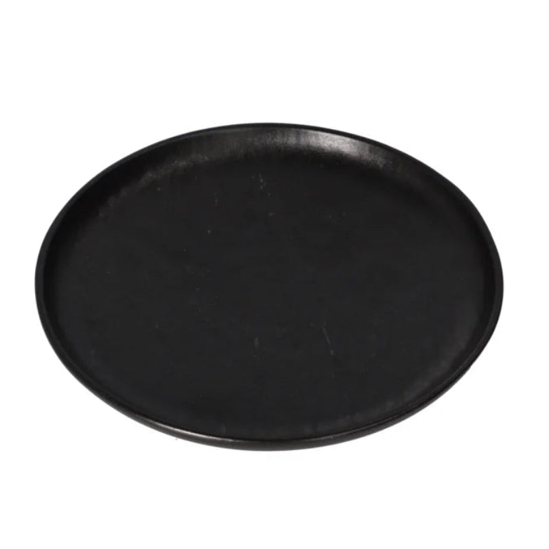 Ceramic Dessert Plate Black 8"
