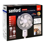 Sanford Rechargeable Stand Fan 10″
