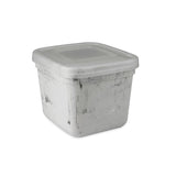 0.9L stone storage dispenser box with translucent lid, white container