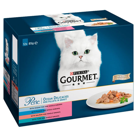 Gourmet Perle Pouch Ocean Delicacies 85gm (Pack of 12)