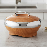 5 Ltr Light Wood+Silver Hotpot