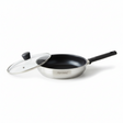 Stainless Steel Fry Pan 24cm With Glass Lid