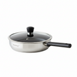 Stainless Steel Fry Pan 26cm With Glass Lid 