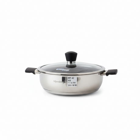 Stainless Steel Karahi 28cm With Glass-Lid