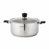 Stainless Steel Cooking Pot 28 cm/ 7L With Glass Lid
