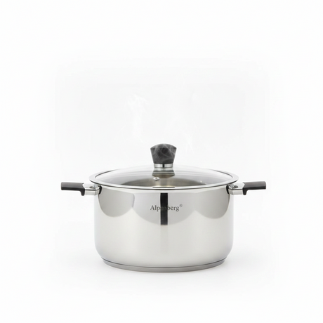 Stainless Steel Cooking Pot 30 cm/ 9L With Glass Lid