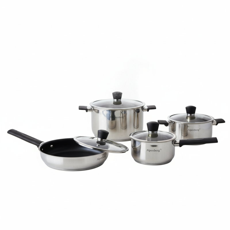 Stainless Steel 8 Pcs Cookware Set