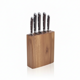 Knife Set 6 Pcs Wood Brown