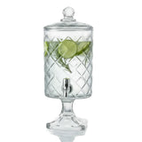 Diamond Cut Glass Beverage Dispenser 4.5L
