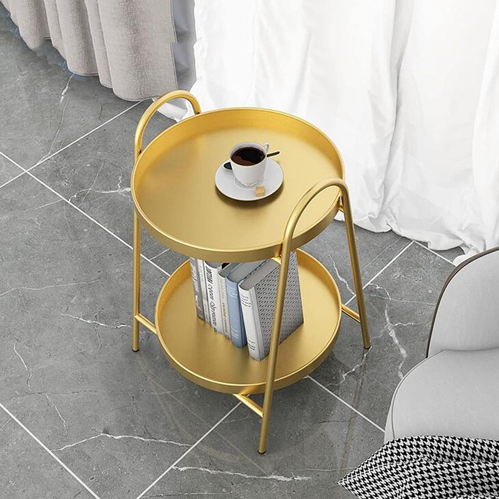 2 Tier Side Table Gold