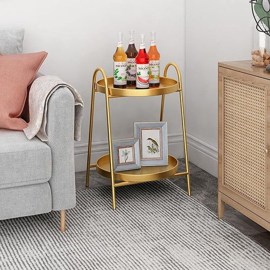 2 Tier Side Table Gold