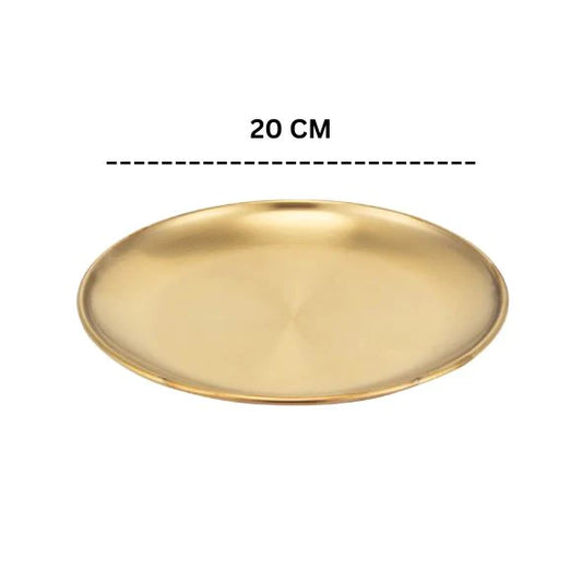 Gold Plated Stainless Steel Plate 20cm