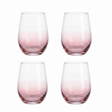 Drinking Glass Set 4Pcs 360ml Soft Pink