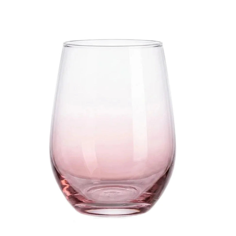 Drinking Glass Set 4Pcs 360ml Soft Pink