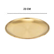 Gold Plated Stainless Steel Plate 23cm