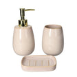 Ceramic Bathroom Set 3pcs Beige