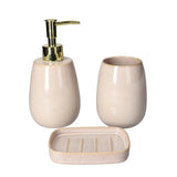 Ceramic Bathroom Set 3pcs Beige