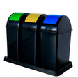 3 Recycling Containers With Base 15L x 3
