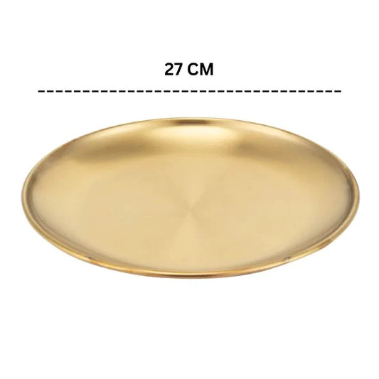 Gold Plated Stainless Steel Plate 27cm