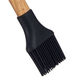 Silicone Handle Beech Wood Kitchen Brush 28cm