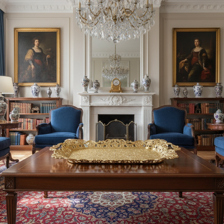 Gold Serving Tray Motif