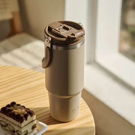 Tyeso Roam Tumbler 2.0 With Flip Straw & Sip Lid 1200ml Mocha