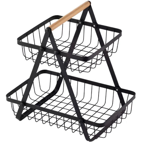 2 Tier Fruit Organizer Black