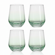 Drinking Glass Set 4Pcs 360ml Soft Green