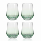Drinking Glass Set 4Pcs 360ml Soft Green