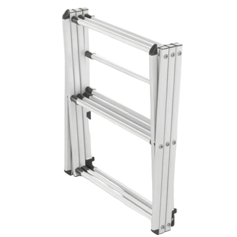 Foldable 3 Tier Cloth Dryer White Metal/Steel