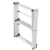 Foldable 3 Tier Cloth Dryer White Metal/Steel