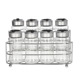Glass Spice Jar With Stand 100ml (Set of 9pcs)