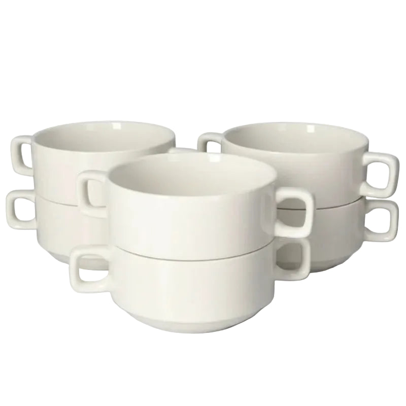 Porcelain Soup Bowl White 3.9" (Set of 6)